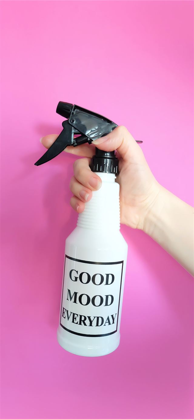 1125x2436 white and black spray bottle - quotes iPhone 11 Wallpaper