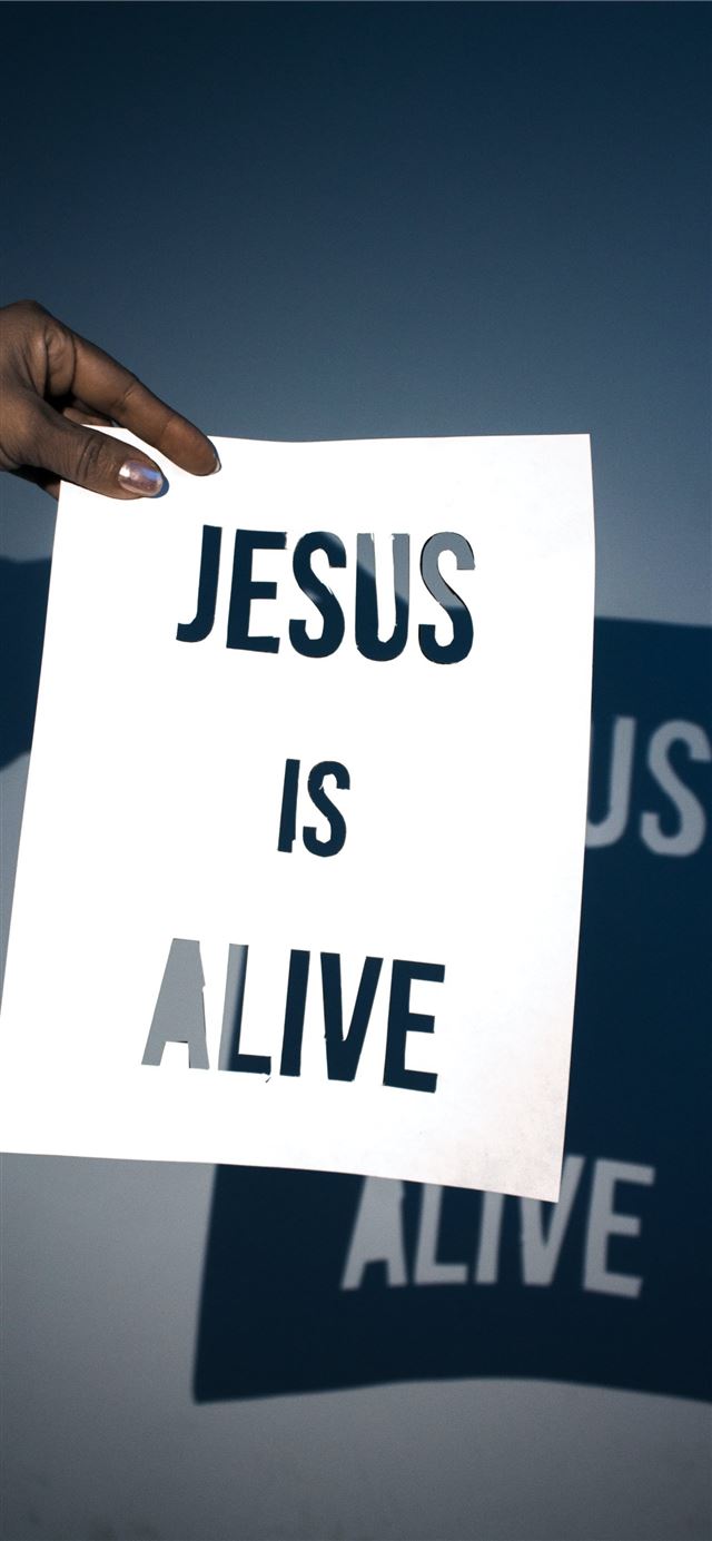 1125x2436 Jesus is Alive Paper quote  - quotes iPhone 11 Wallpaper