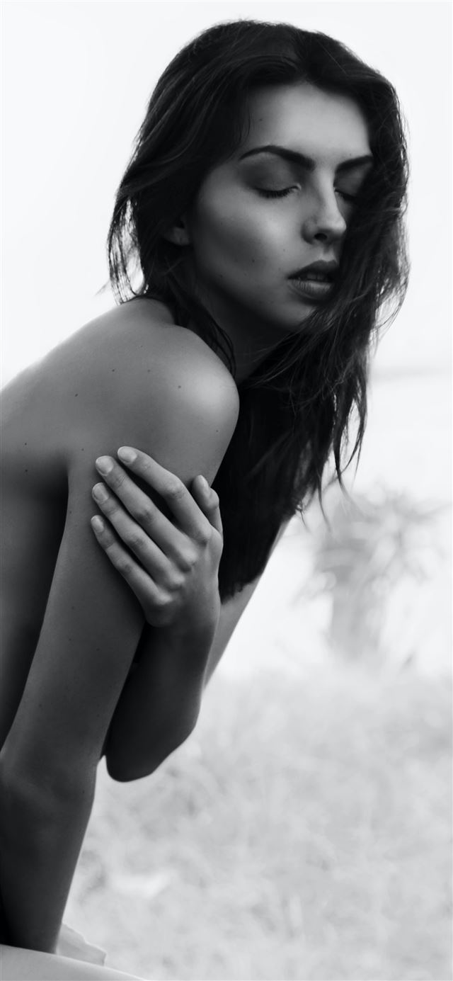 1125x2436 topless woman - black iPhone 11 Wallpaper