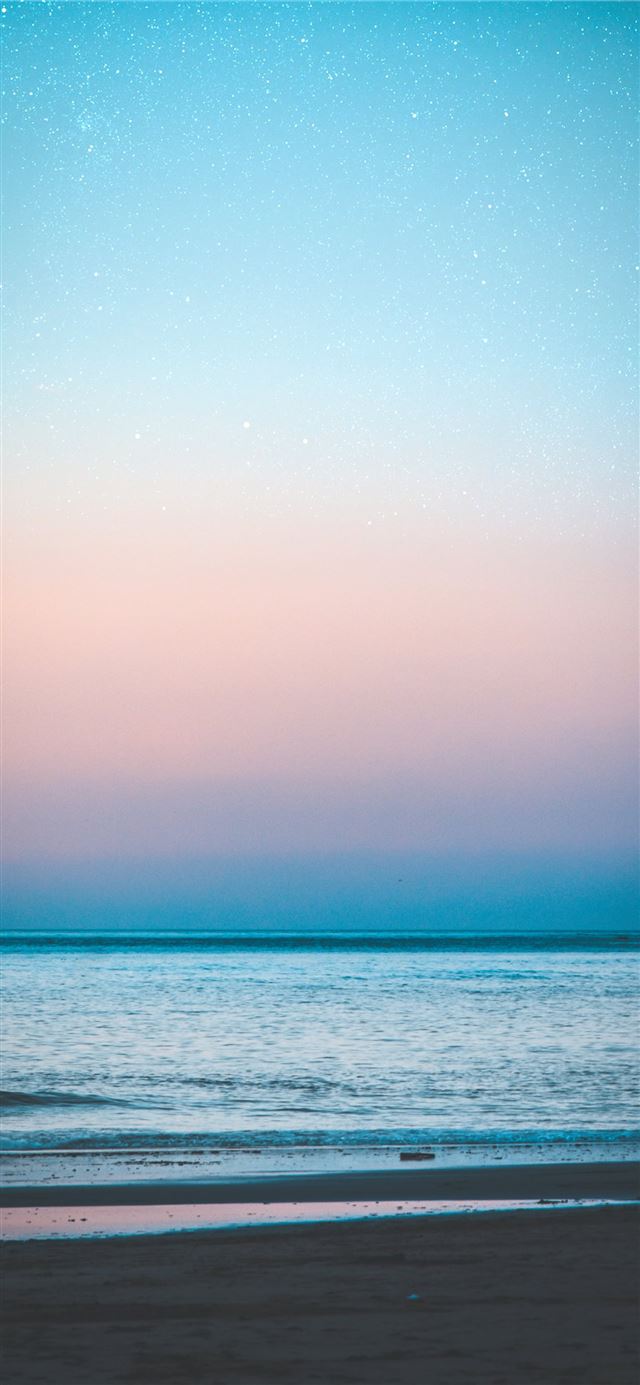 1125x2436 beach under starry skies at nighttime -  iPhone 11 Wallpaper