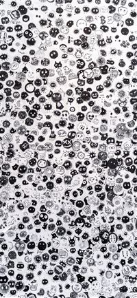 white and gray illustration wallpaper