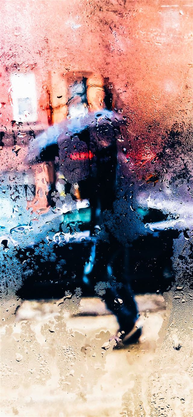 1125x2436 person holding umbrella - new york iPhone 11 Wallpaper