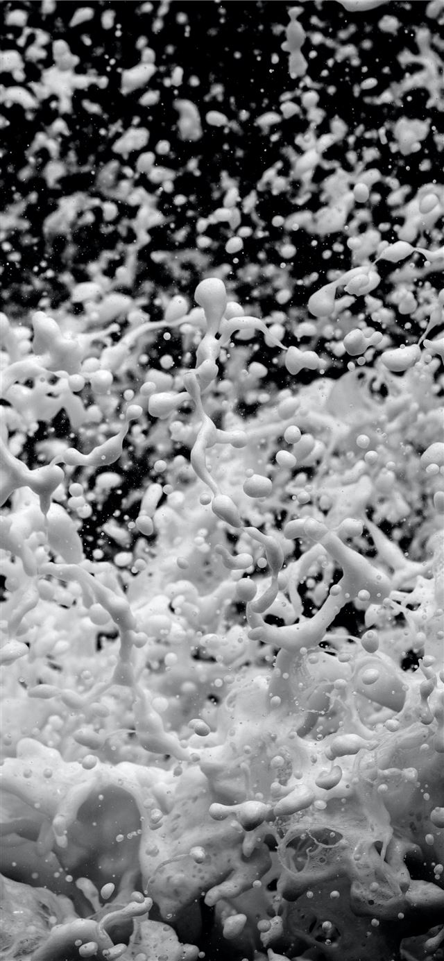 1125x2436 splash of water grayscale photography - wave iPhone 11 Wallpaper