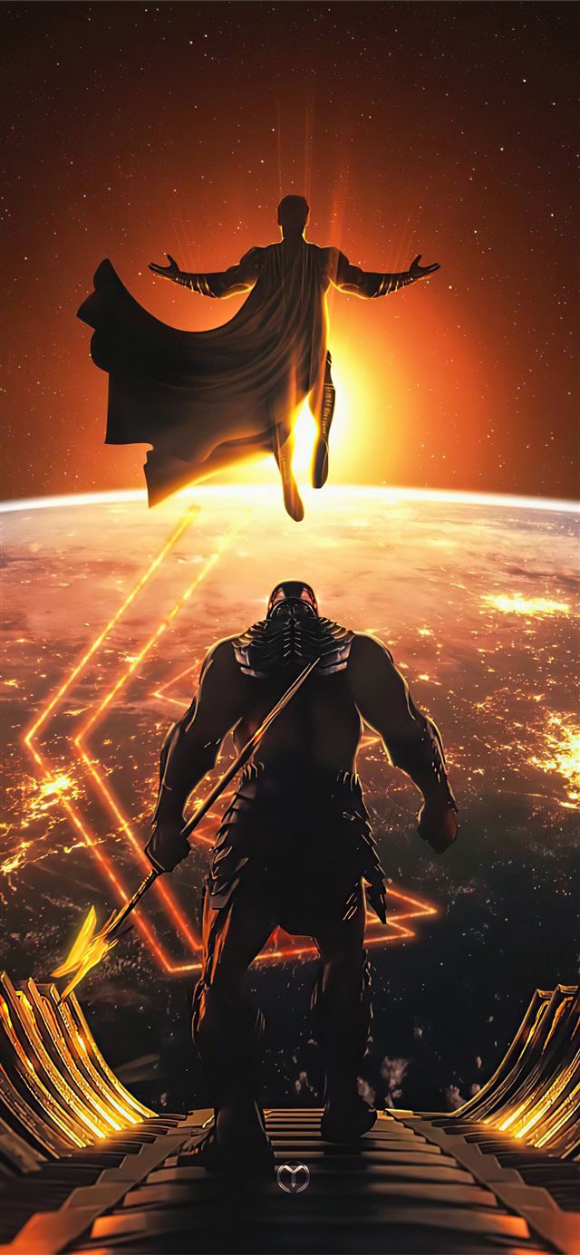 1125x2436 superman and dark sied 4k - justice league iPhone 11 Wallpaper