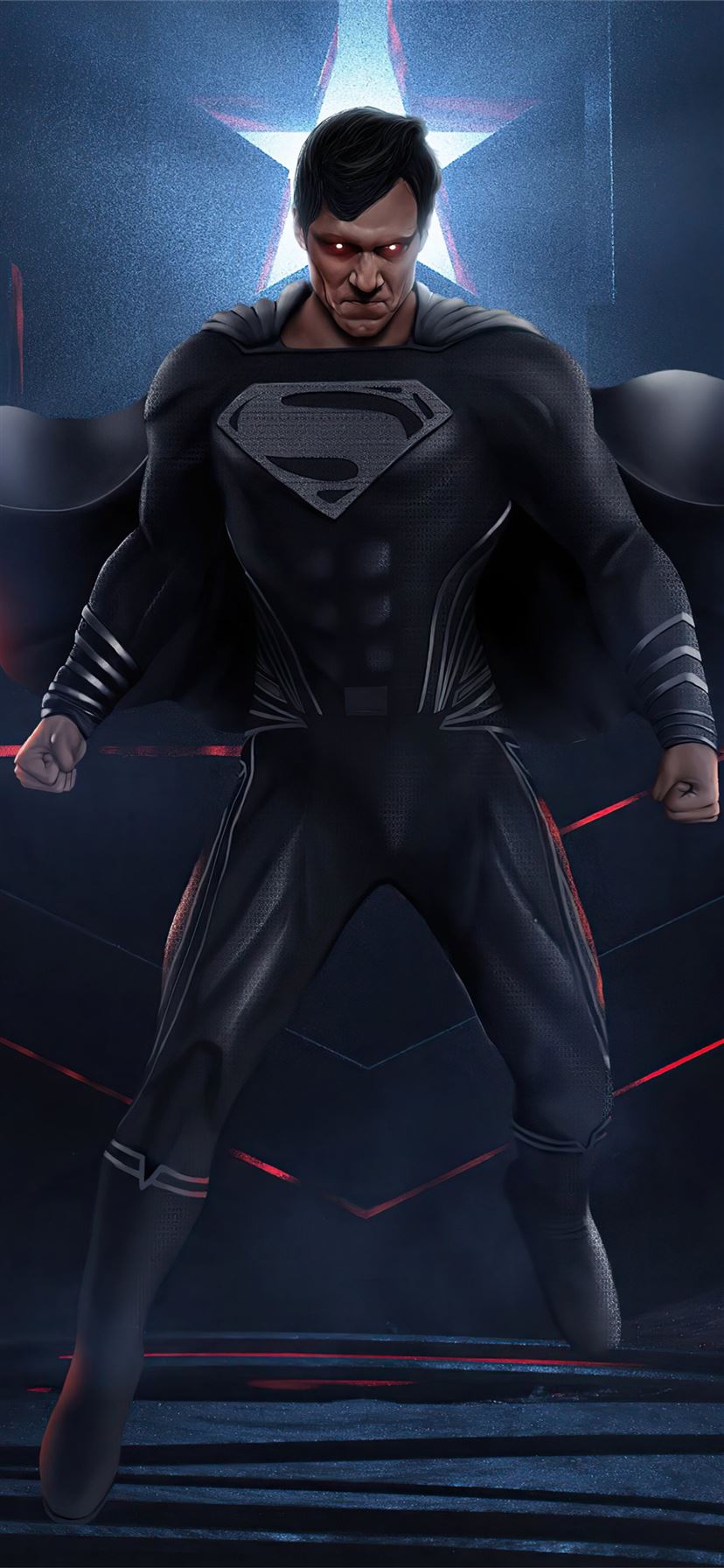 powerful superman jl 5k iPhone 11 wallpaper 
