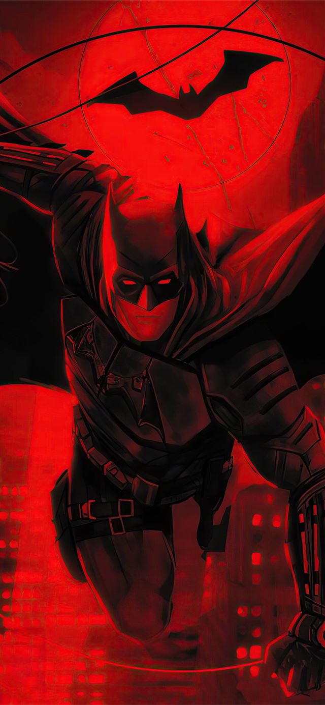 1125x2436 the batman red flame 5k - 2021 movies iPhone 11 Wallpaper