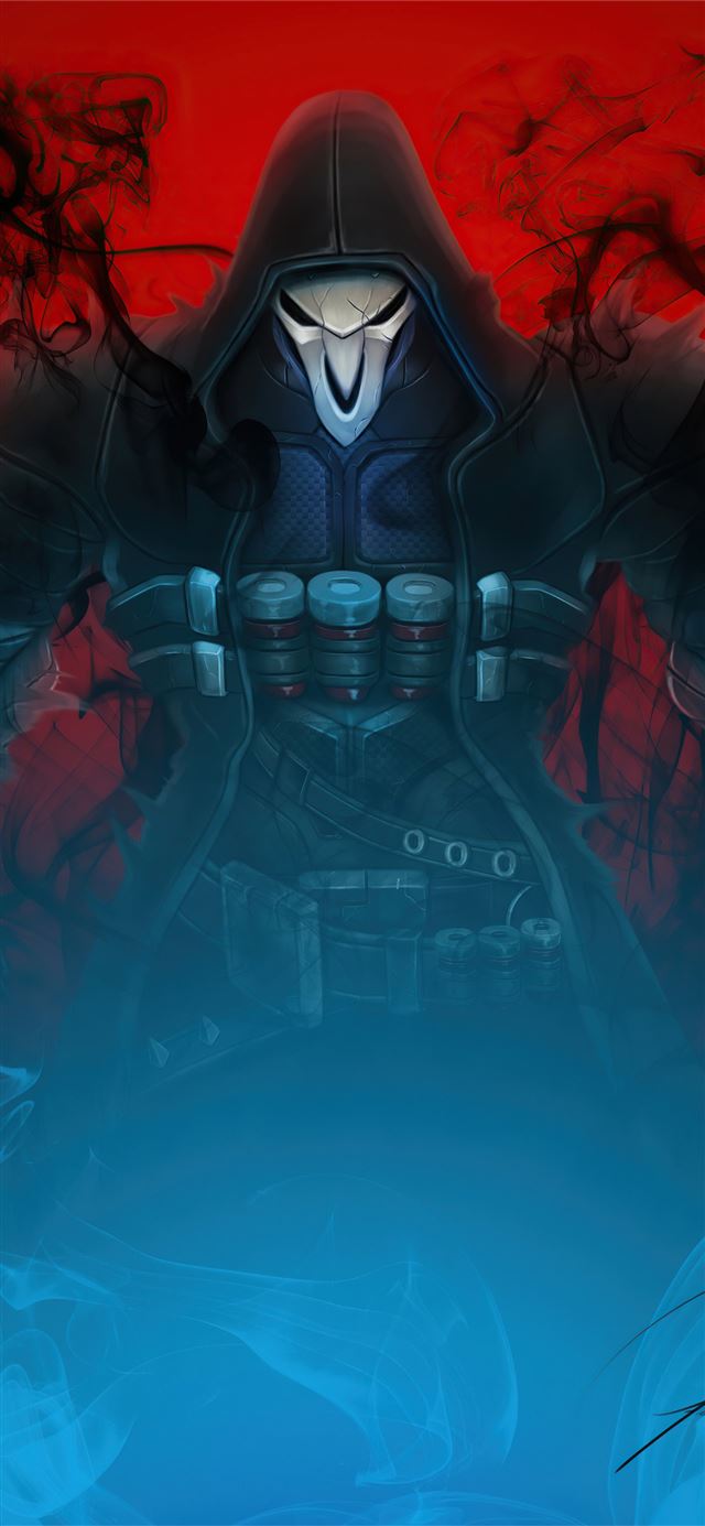 1125x2436 reaper overwatch fanart 4k - ps games iPhone 11 Wallpaper