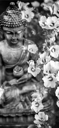 Gautama Buddha statue iPhone 11 wallpaper