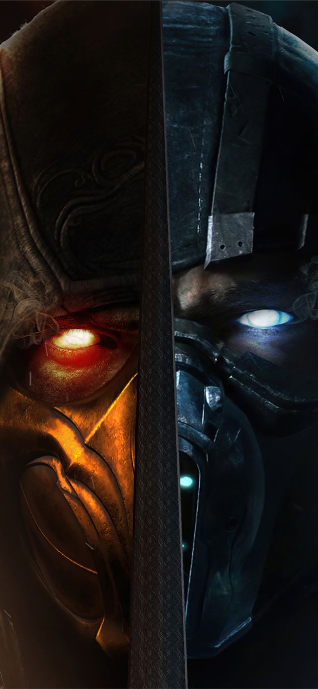 1125x2436 scorpion x sub zero mortal kombat 4k - scorpion iPhone 11 Wallpaper