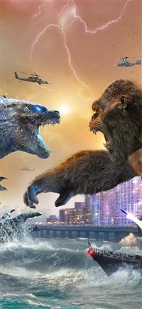 godzilla vs kong movie 2021 5k iPhone 11 wallpaper