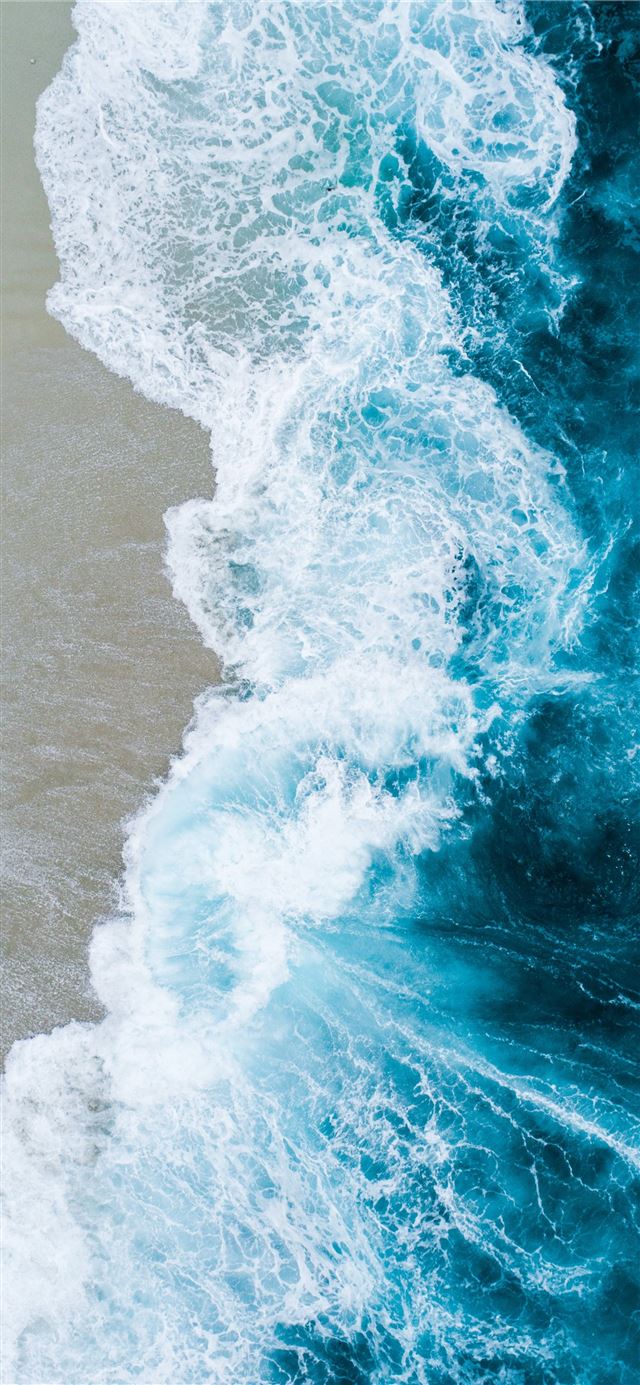 1125x2436 body of water on beach shore -  iPhone 11 Wallpaper