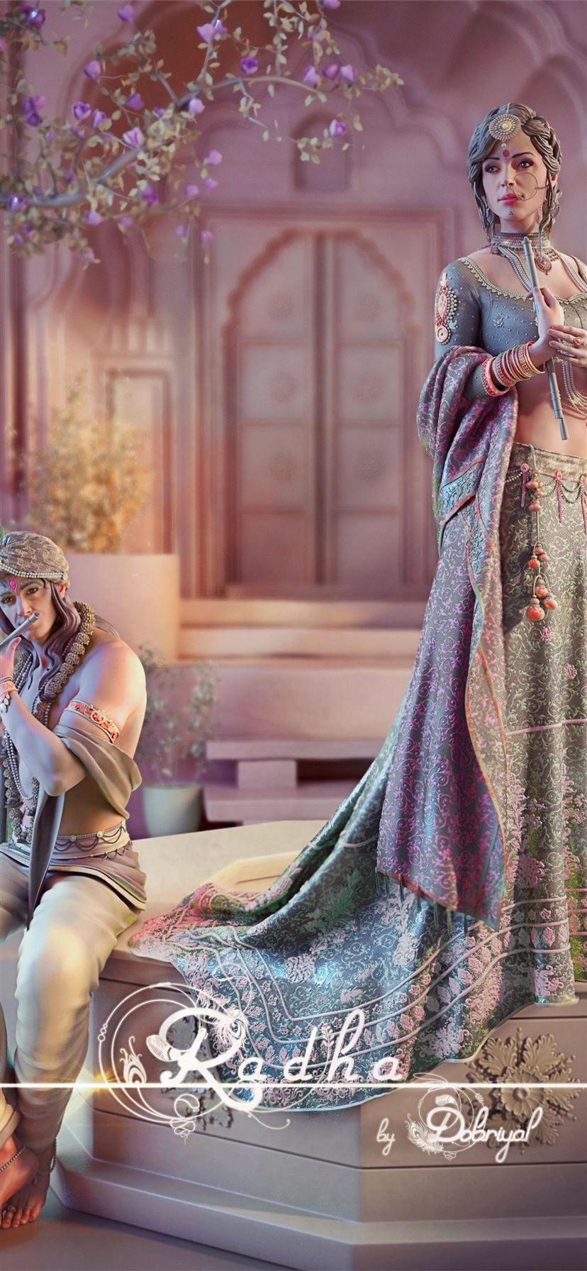 radha krishna wallpaper hd 3d full size