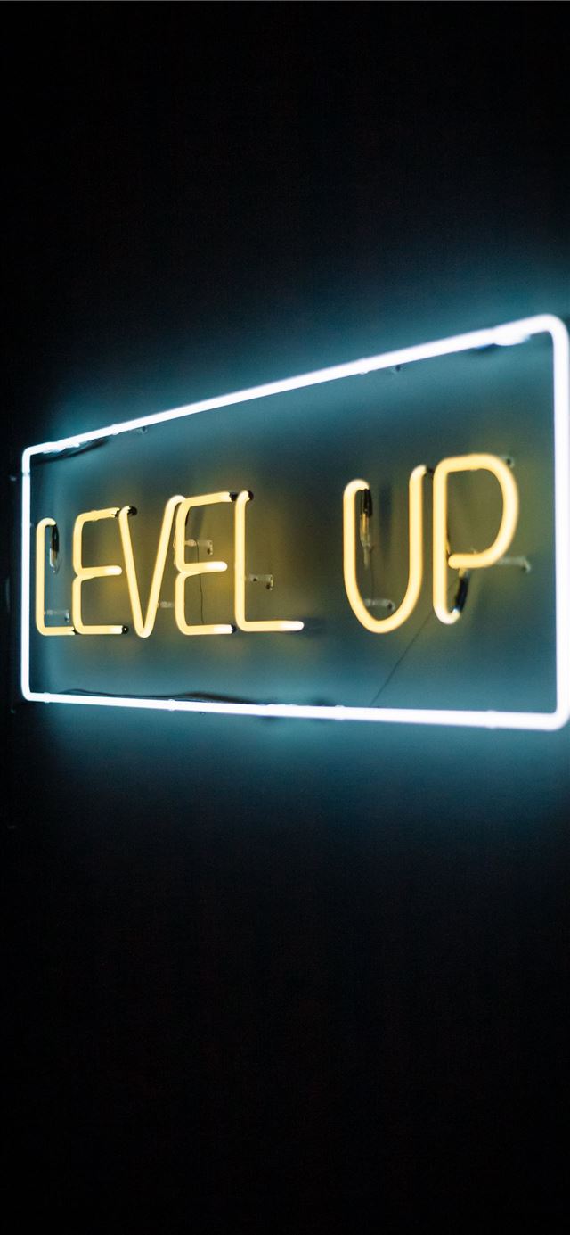 1125x2436 yellow and white level up LED lights -  iPhone 11 Wallpaper