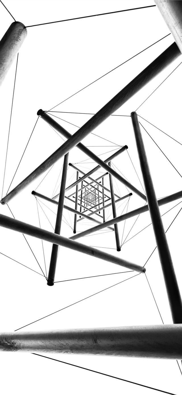 1125x2436 low angle photography of gray metal structure -  iPhone 11 Wallpaper