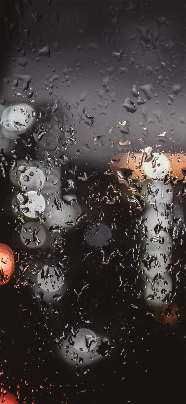 1284x2778 tilt shift view of rain drops -  iPhone 11 Wallpaper