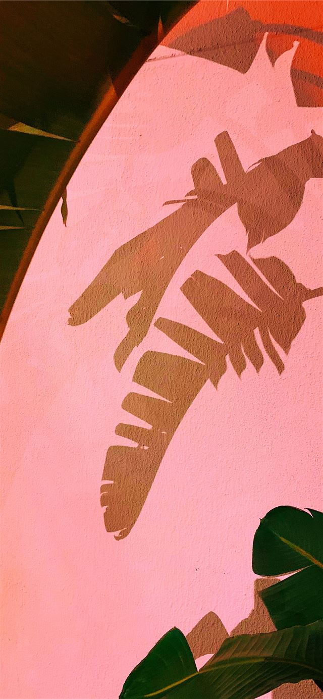 1125x2436 green leaves painting -  iPhone 11 Wallpaper