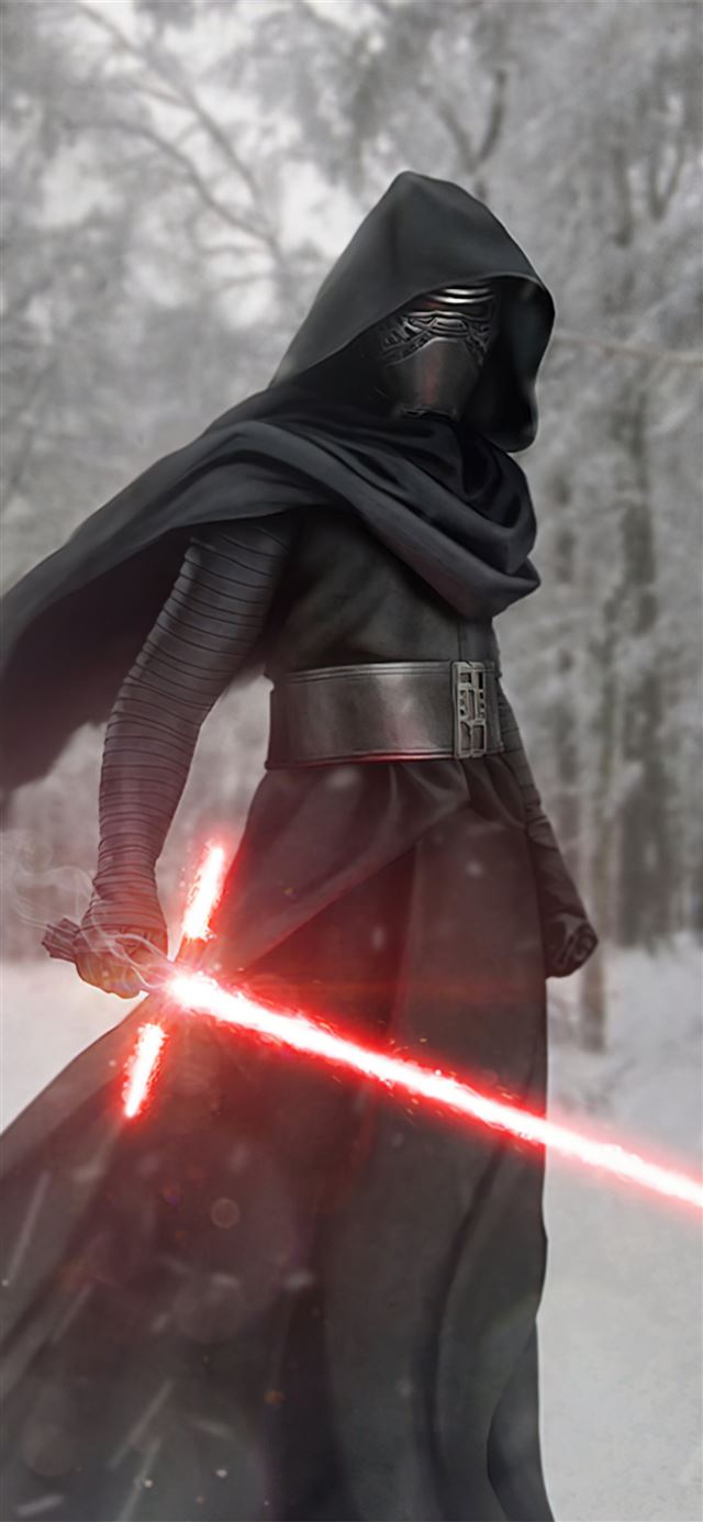 1284x2778 kylo ren in the woods 4k -  iPhone 11 Wallpaper