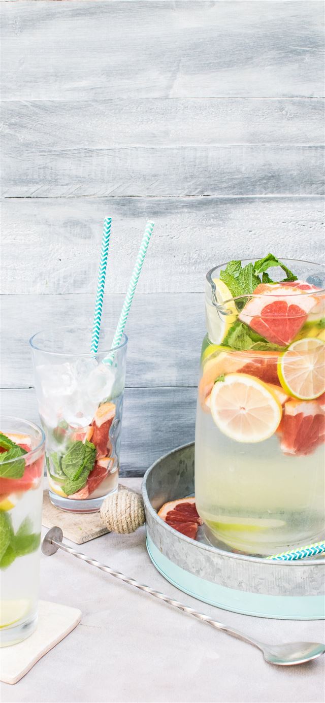 1125x2436 clear glass pitcher on top gray tray -  iPhone 11 Wallpaper