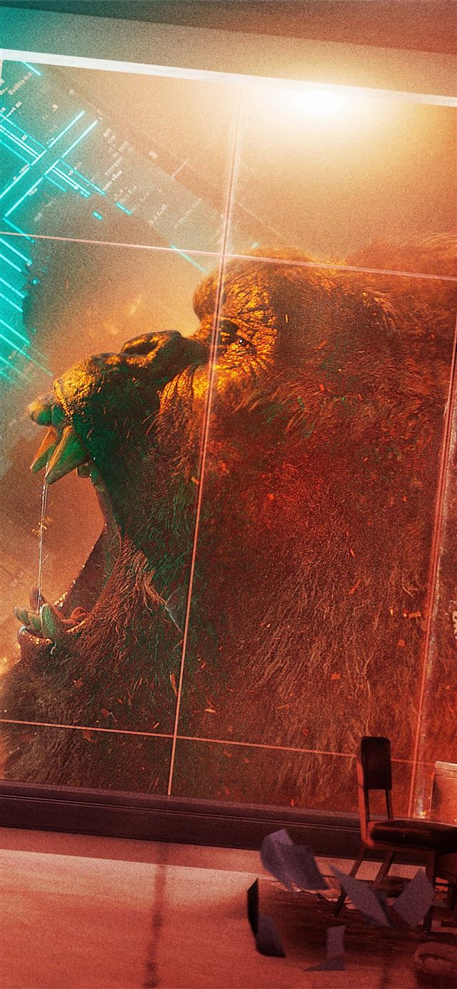 1284x2778 godzilla vs kong 2021 10k -  iPhone 11 Wallpaper