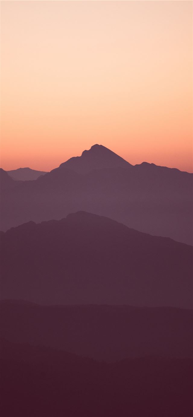 1125x2436 silhouette photography of mountain -  iPhone 11 Wallpaper