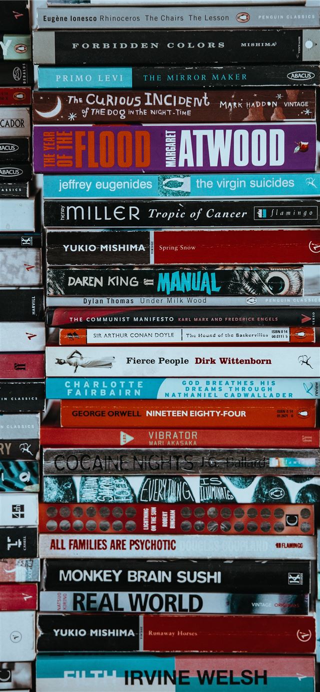 1284x2778 assorted titled book lot -  iPhone 11 Wallpaper