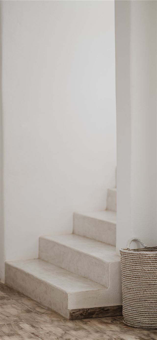 1125x2436 gray wicker basket beside stair -  iPhone 11 Wallpaper