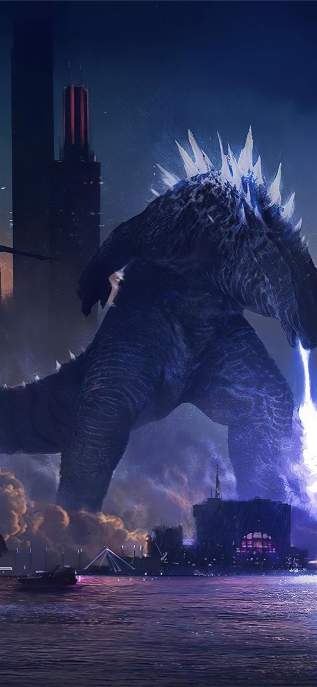 1284x2778 godzilla vs kong city apocalypse 4k -  iPhone 11 Wallpaper