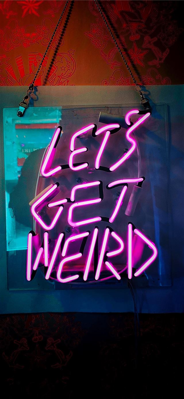 1125x2436 shallow focus photo of let's get weird neon light ... -  iPhone 11 Wallpaper