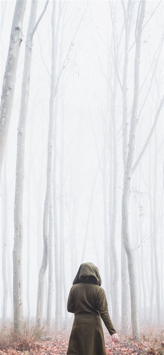 1125x2436 woman near trees -  iPhone 11 Wallpaper