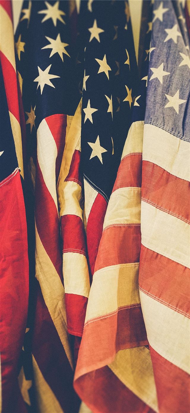 1125x2436 closeup photo of United States of America flag -  iPhone 11 Wallpaper