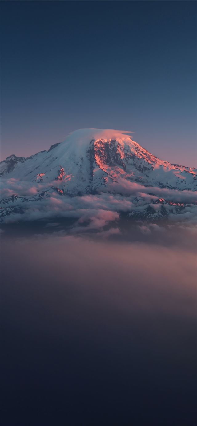 1284x2778 icy mountain covered white clouds -  iPhone 11 Wallpaper