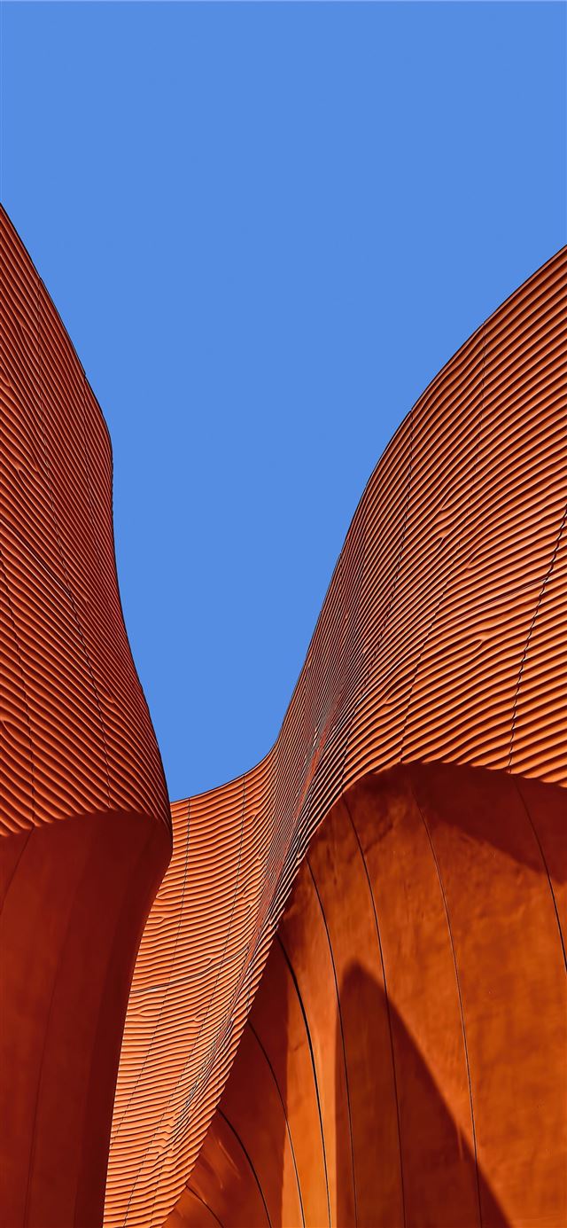 1284x2778 minimalist photography of brown wavy structure -  iPhone 11 Wallpaper
