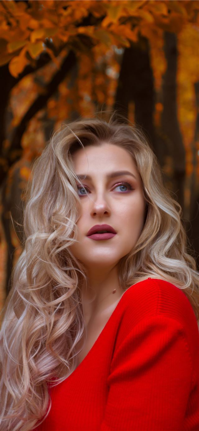 1284x2778 woman wearing red top -  iPhone 11 Wallpaper