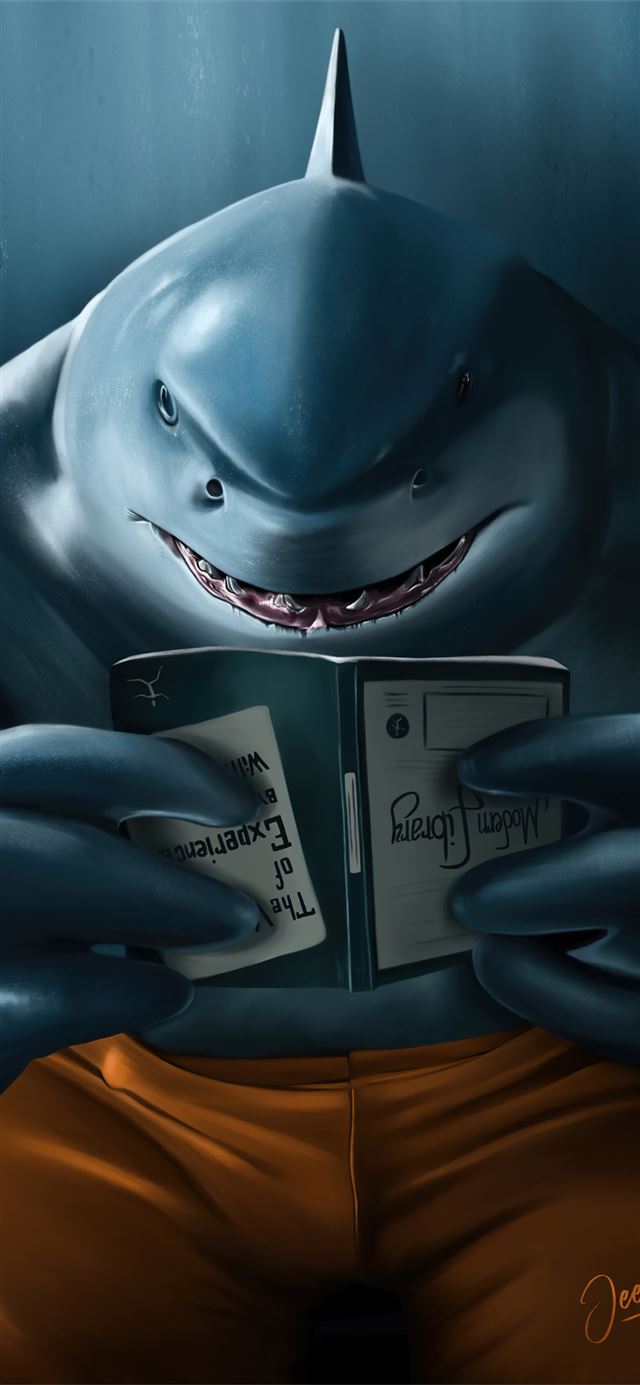 1125x2436 king shark the suicide squad 2021 -  iPhone 11 Wallpaper