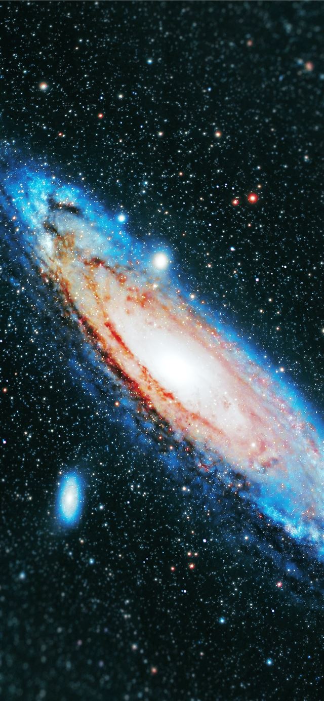1284x2778 blue and white galaxy illustration -  iPhone 11 Wallpaper