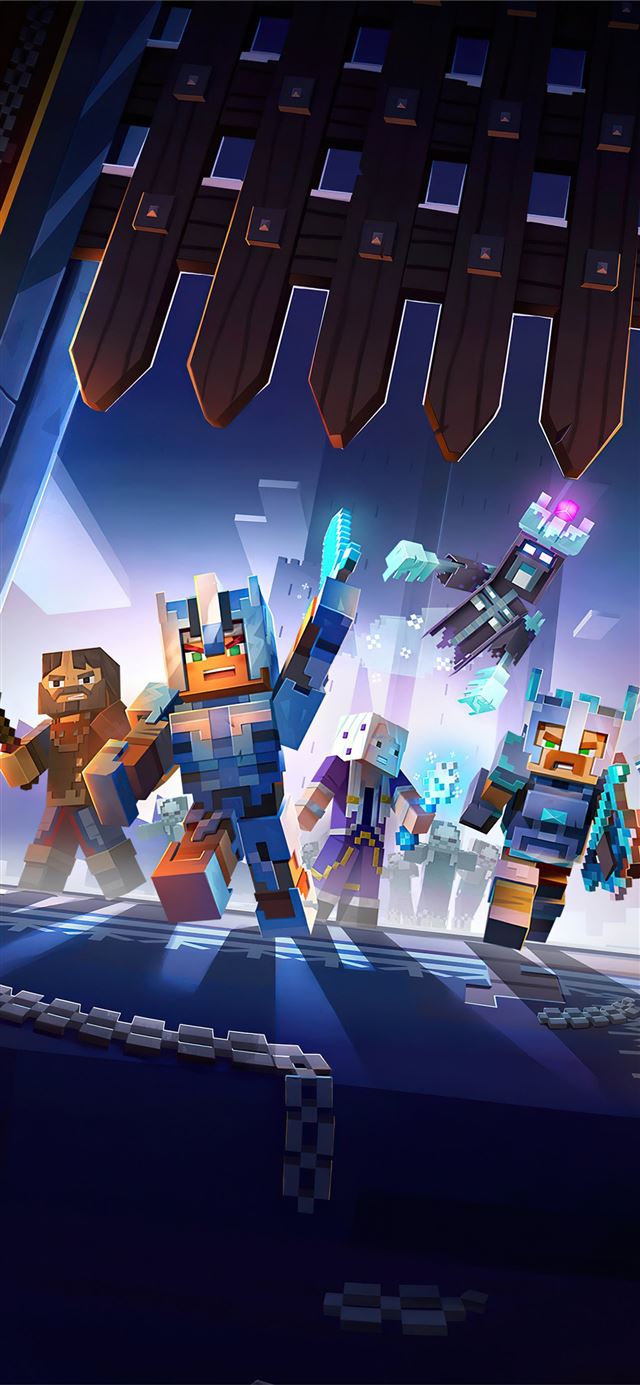 1125x2436 minecraft dungeons creeping winter 5k -  iPhone 11 Wallpaper