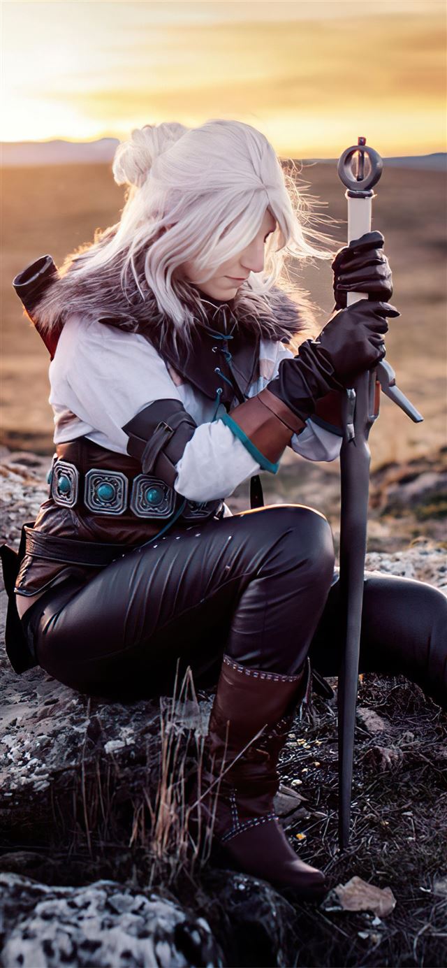 1125x2436 ciri cosplay girl 4k -  iPhone 11 Wallpaper