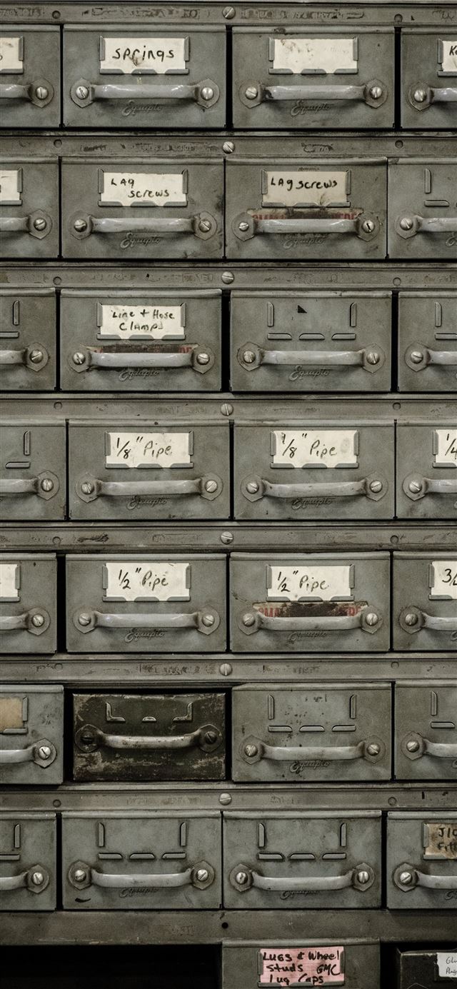 1284x2778 gray metal drawers -  iPhone 11 Wallpaper