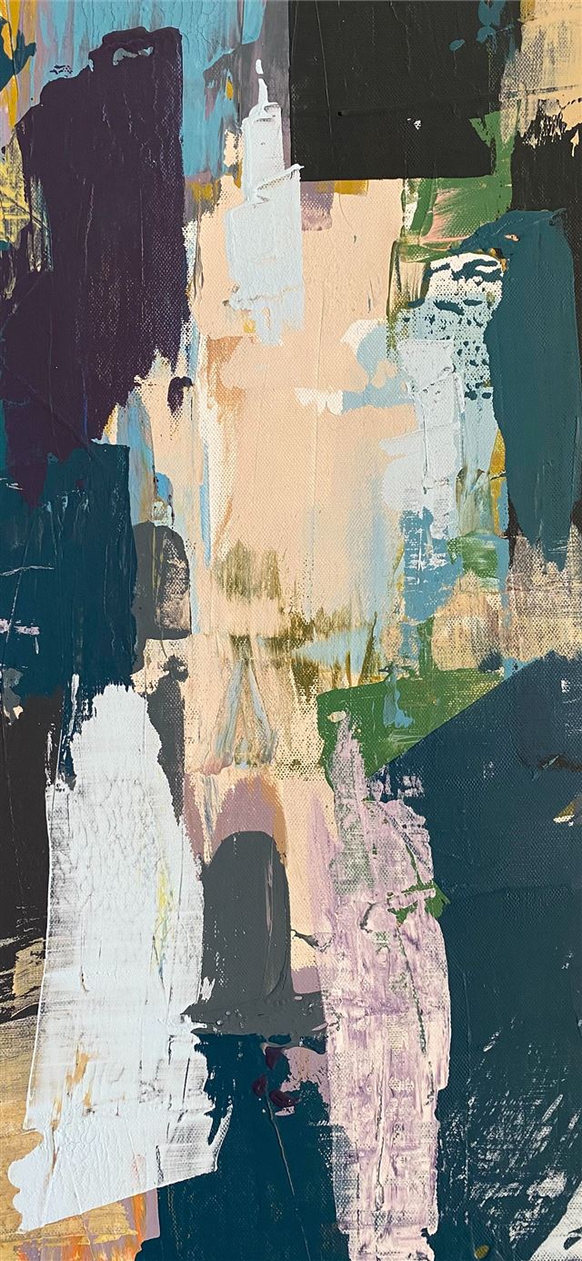 1284x2778 yellow green and white abstract painting -  iPhone 11 Wallpaper