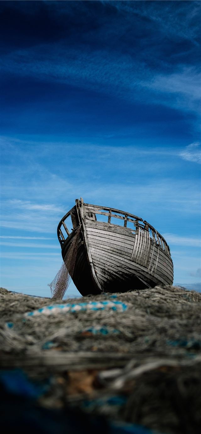 1284x2778 photo of of gray wooden ark on land under clear bl... -  iPhone 11 Wallpaper
