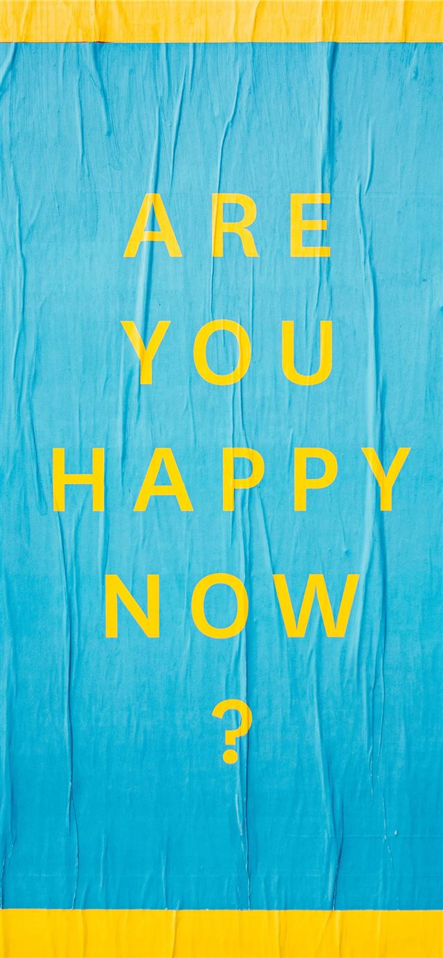1284x2778 blue and yellow text illustration -  iPhone 11 Wallpaper