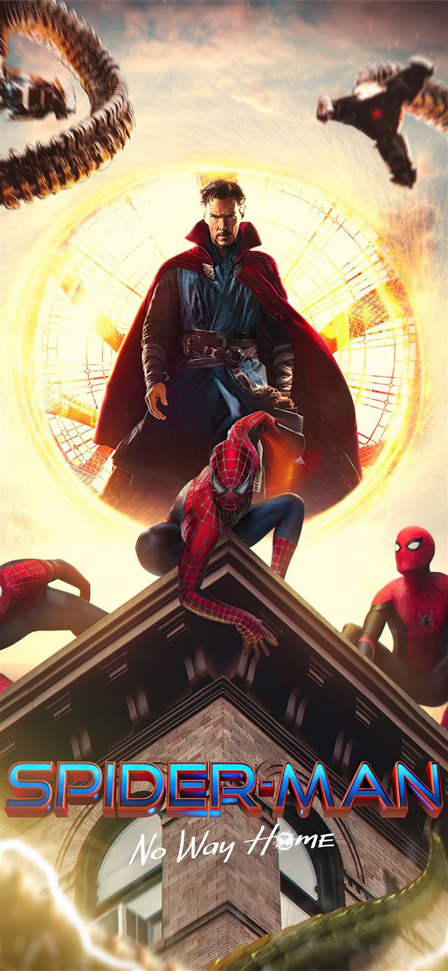 1284x2778 spiderman no way home 2021 poster 5k -  iPhone 11 Wallpaper