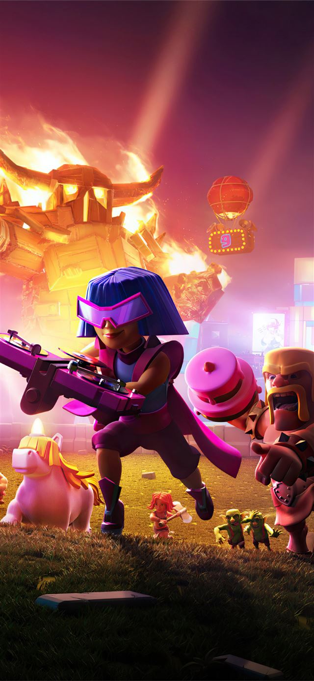 1284x2778 clash of clans 9th anniversary 5k -  iPhone 11 Wallpaper