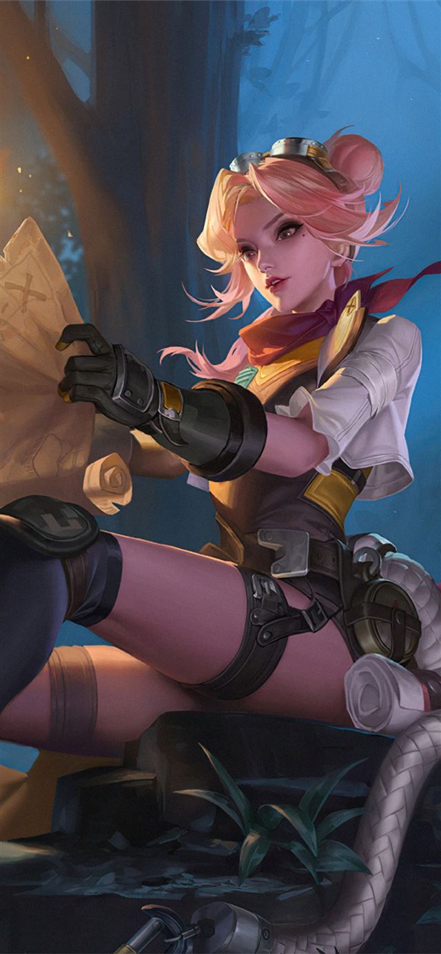 1125x2436 king glory warrior in forest 4k - games iPhone 11 Wallpaper