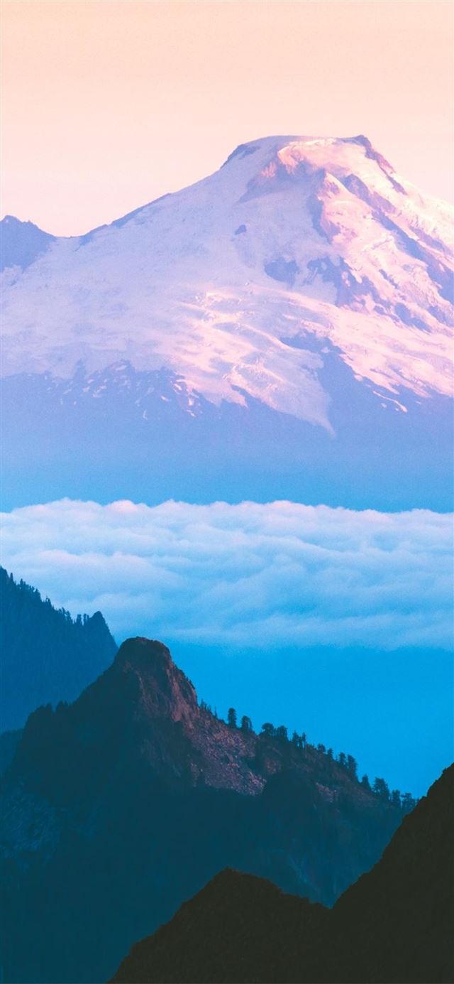 1125x2436 sea of clouds beautiful view - mountains iPhone 11 Wallpaper
