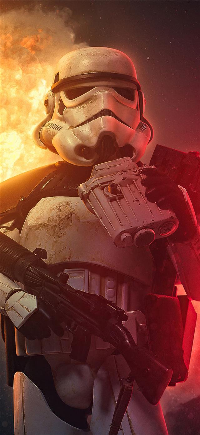 1125x2436 stormtrooper explosion 4k - movies iPhone 11 Wallpaper