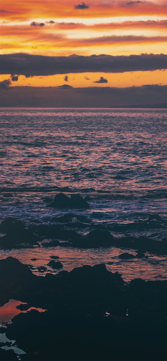 1125x2436 sunset sea evening 5k - sunset iPhone 11 Wallpaper