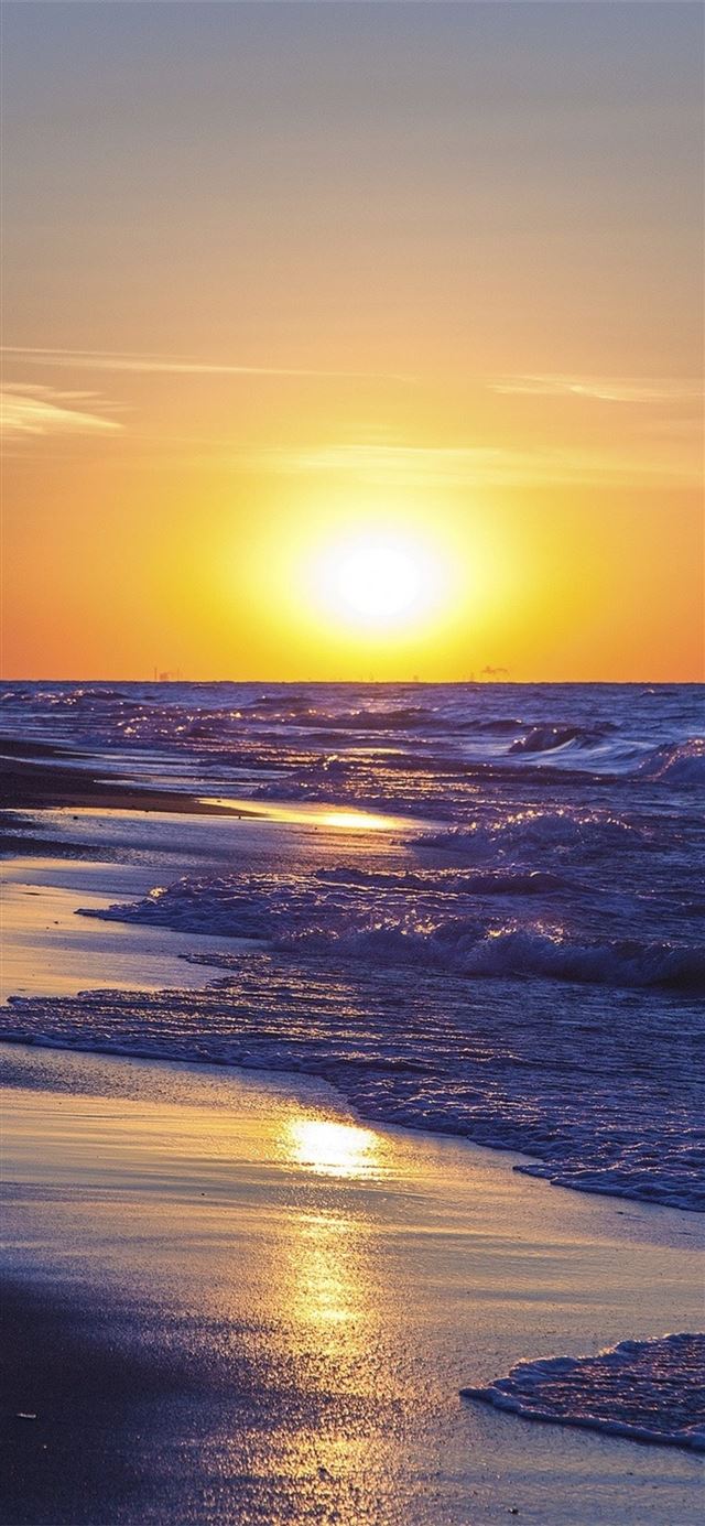 1125x2436 lake michigan sunset -  iPhone 11 Wallpaper