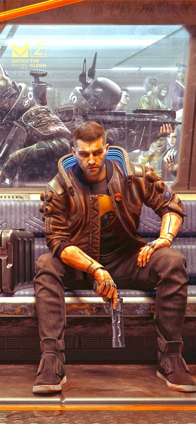 1125x2436 cyberpunk 2077 train station 4k - pc games iPhone 11 Wallpaper