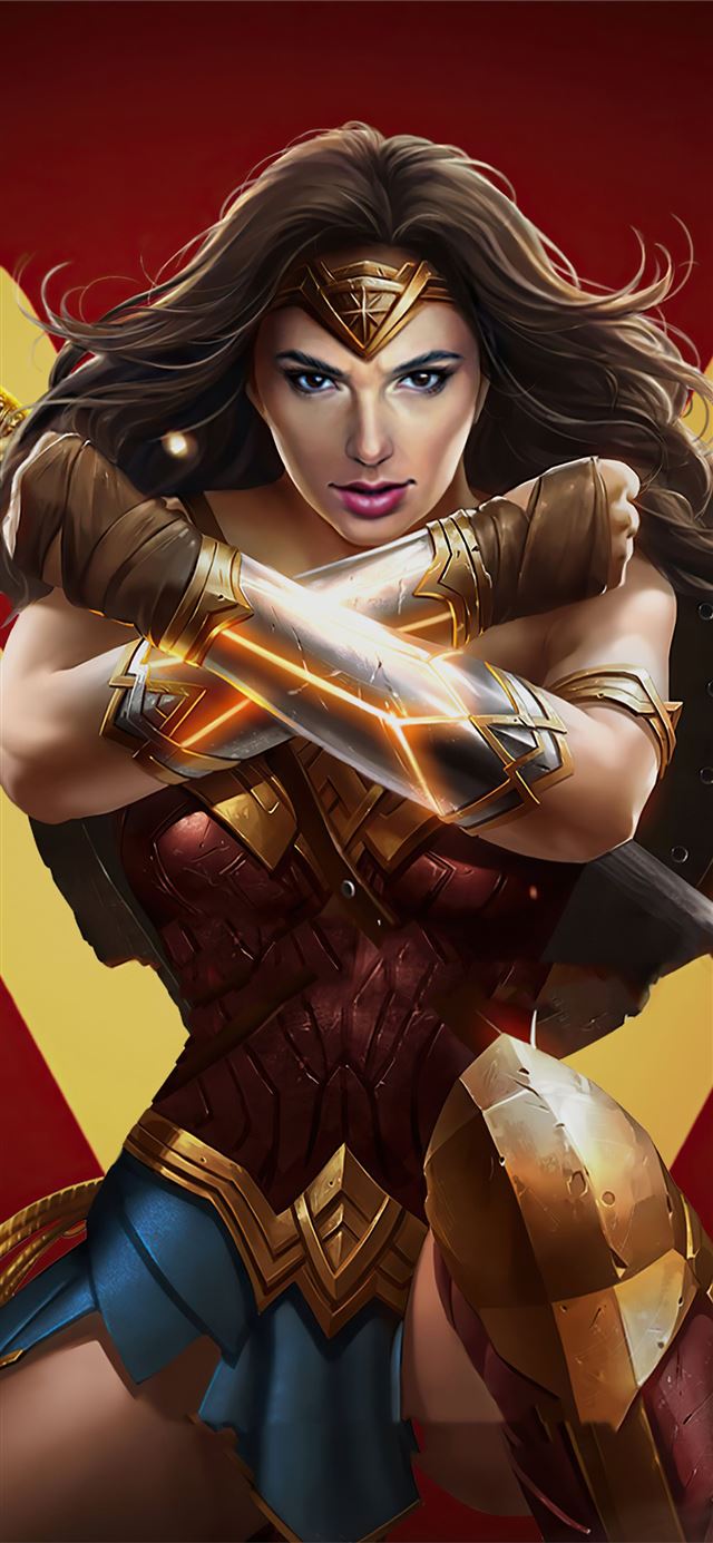 1125x2436 wonder woman dc injustice 2 mobile -  iPhone 11 Wallpaper